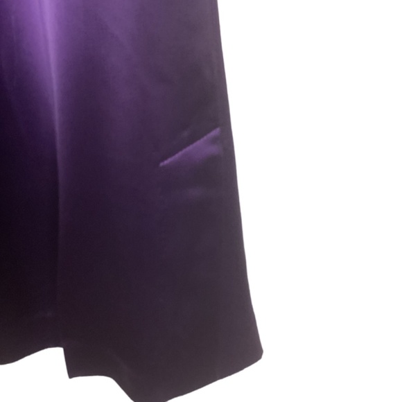 Jason Wu Purple Satin Wide Leg trouser pants size 6 High Rise NWOT - Picture 8 of 10